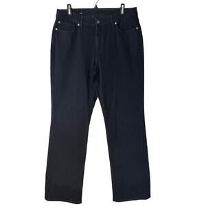 Womans LL Bean black classic fit straight leg jeans size 12
